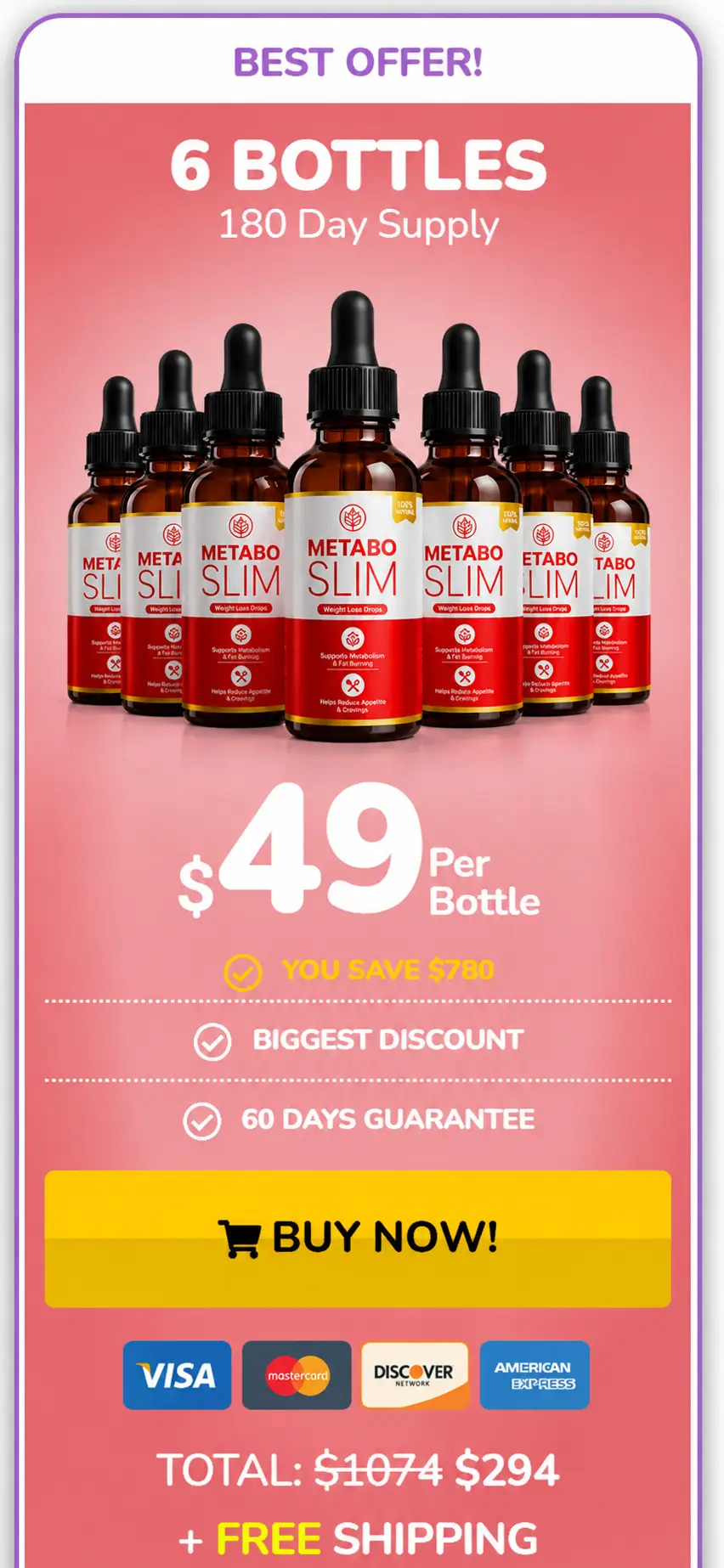 MetaboSlim- 6 Bottle